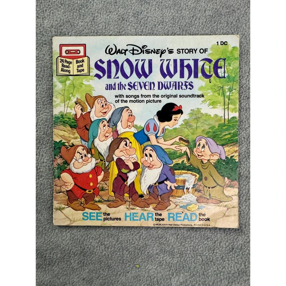 Disney Snow‎ White and the Seven Dwarfs Storyteller Read-Along Book 1 DC 1977